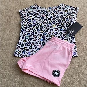 Converse girls shorts set